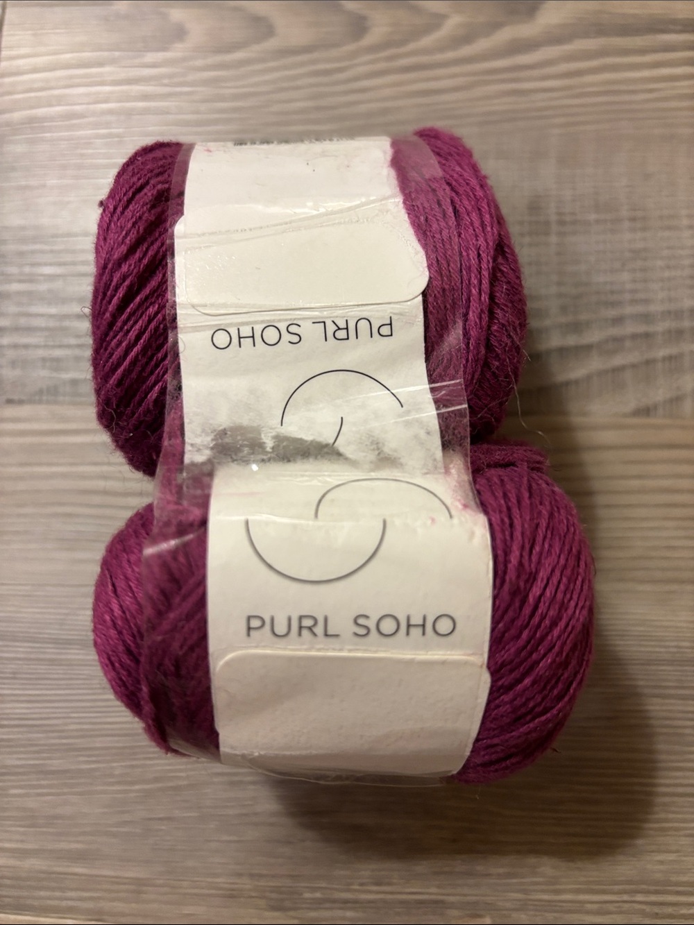 Pearl Soho Oleander yarn- 2 skeins, cotton/linen, wild berry
